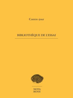 cover image of Bibliothèque de l'essai